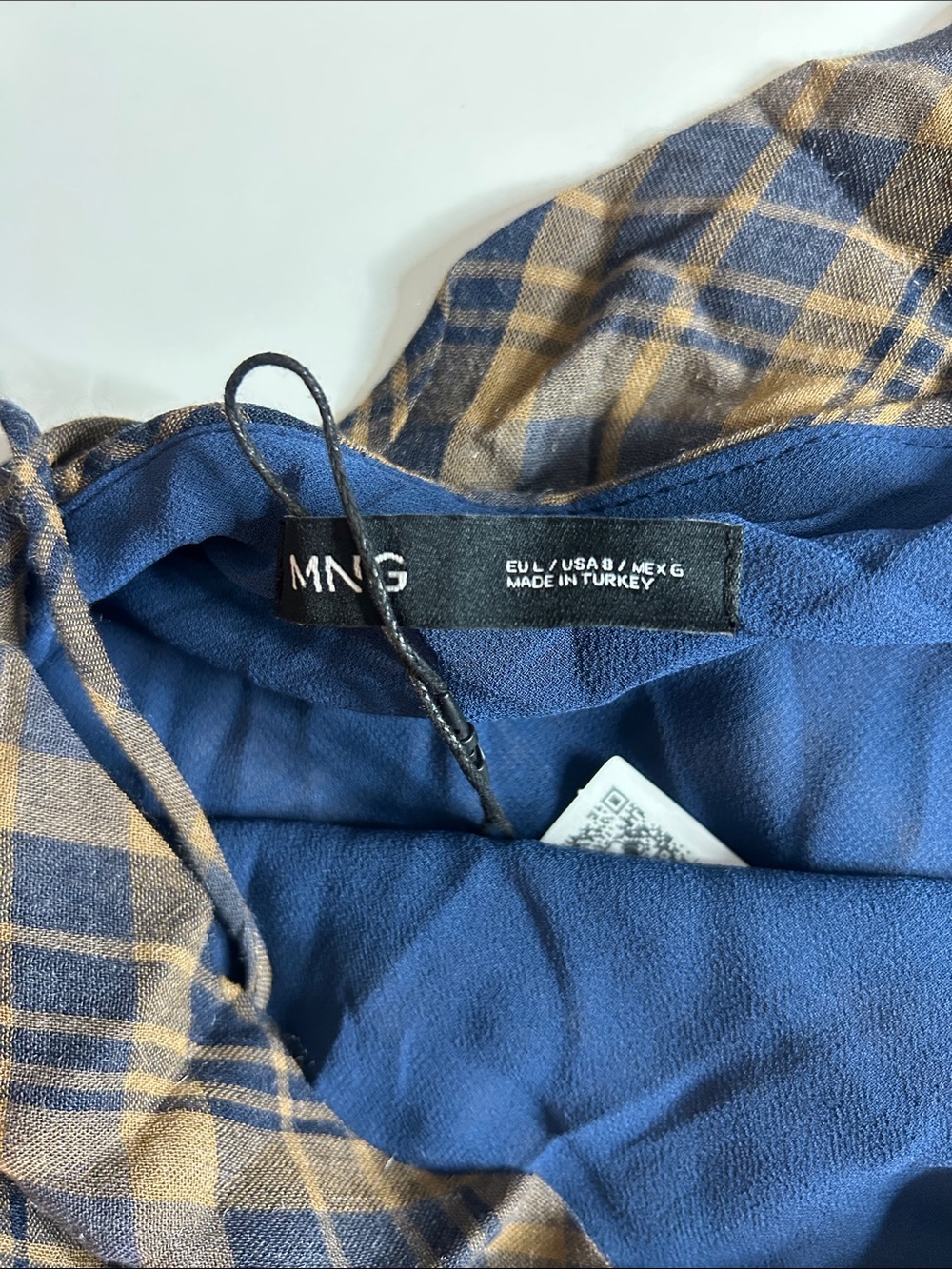 NWT (size 8) Mango CHECK ASYMMETRICAL DRESS - Picture 10 of 11
